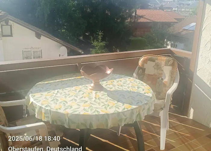 Allgaeu Vibes - Oberstaufenplus, Zugang Bahnhof, Mit Aussicht, Wettergeschuetzter Balkon شقة *